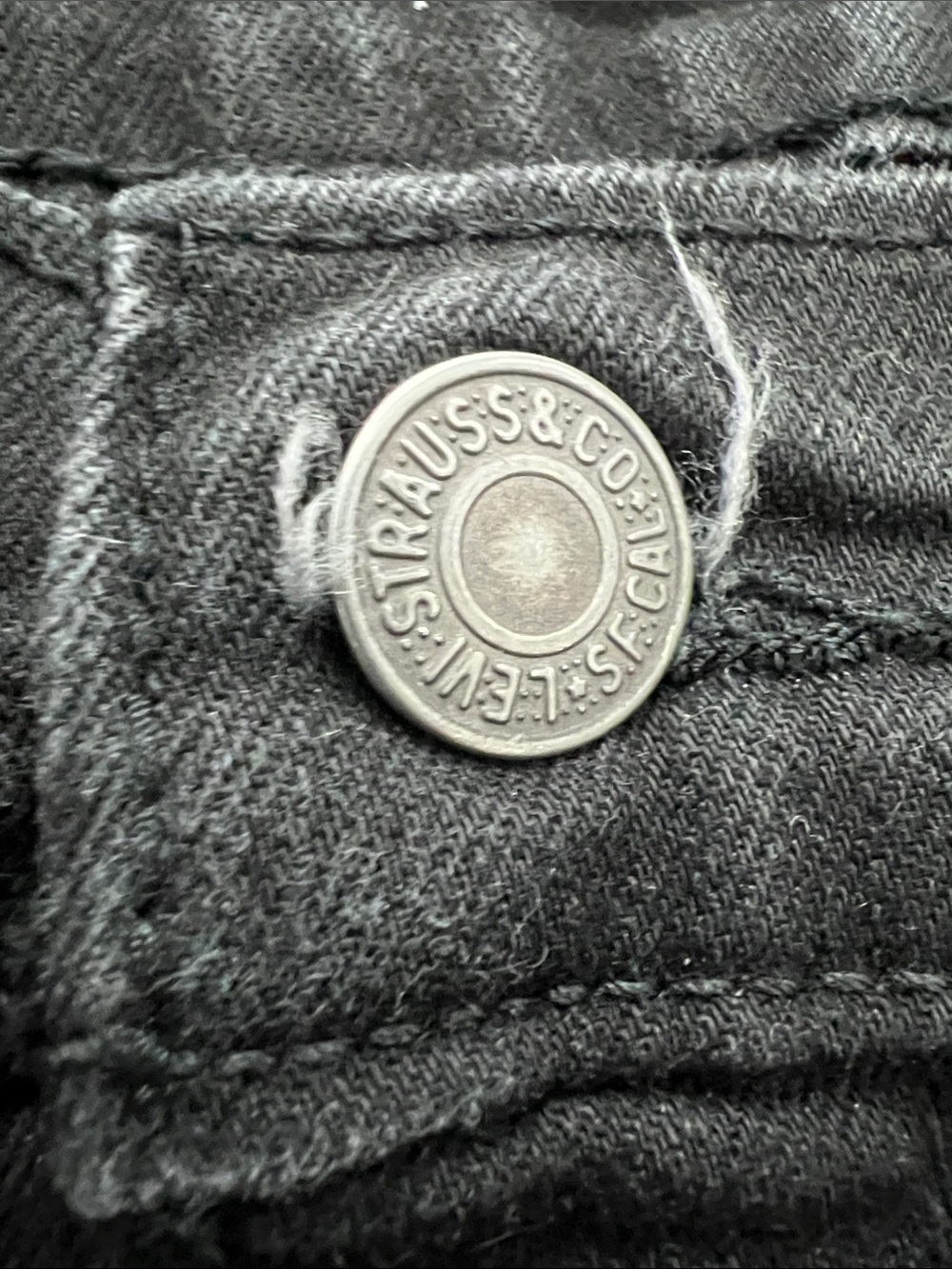 Levi’s 502 Black Men’s Custom Raw Hem Cropped Straight-Leg Stretch Jeans Size 42 - Picture 5 of 13